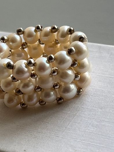 5 Piece Pearl Stretchy Rings