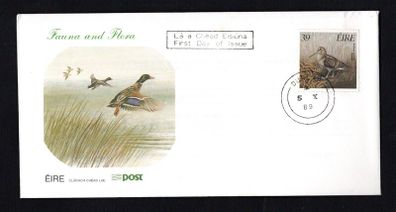 1989 Ireland Fauna & Flora 39p Woodcock Game Birds Stamps Commemorative Stamps An Post First Day Cover (FDC) with Thurles Steele Cancel