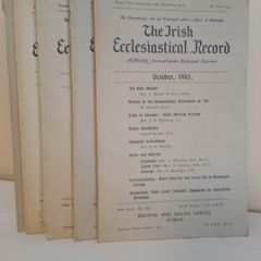 The Irish Ecclesiastical Record: A Monthly Journal  Under Episcopal Sanction Published by Browne and Nolan, Dublin (5 Issues) (HQ563)