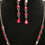 Crystal and Iridescent Necklace, Matching Bracelet and Earrings Image 7