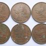 Vintage- Ireland, 1 Pingin Bronze Coins Image 8