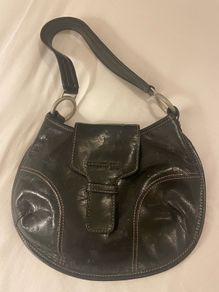 Kenneth Cole black leather shoulder bag