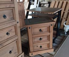 Corona 3 Drawer Bedside Locker.