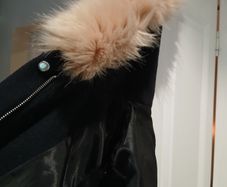 navy wool hooded duffel coat large
