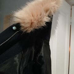 navy wool hooded duffel coat large