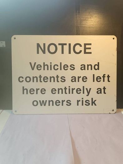 Heavy Duty Cast Aluminum Notice Sign