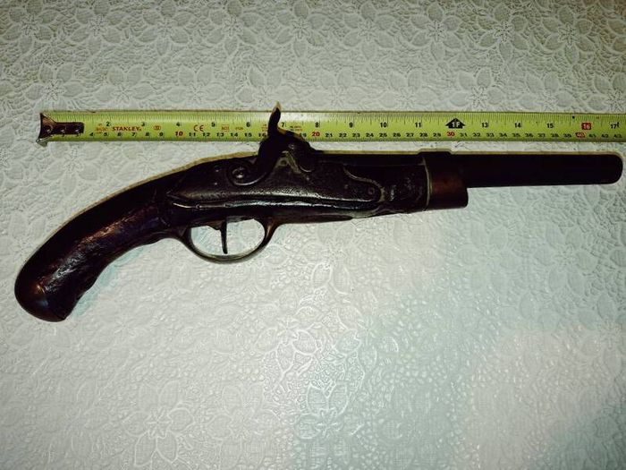 old percussion pistol for decor only