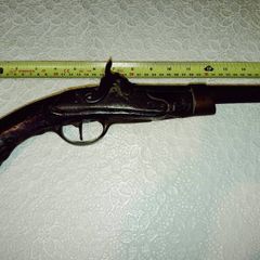 old percussion pistol for decor only