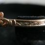 Vintage 9Ct Gold Plated Irish Claddagh adjustable Bangle Bracelet Image 4
