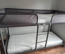 bunk bed with mattresses