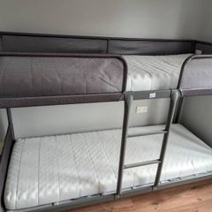 bunk bed with mattresses