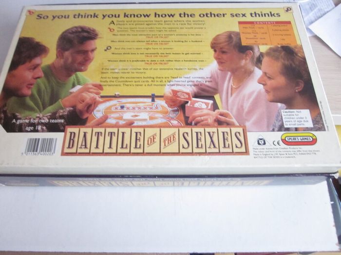 Battle Of The Sexes Board Game by Spears1990 Retro