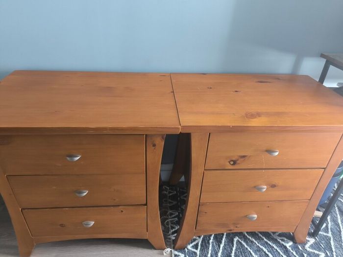 Matching bedside solid wood lockers