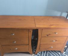Matching bedside solid wood lockers