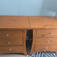 Matching bedside solid wood lockers