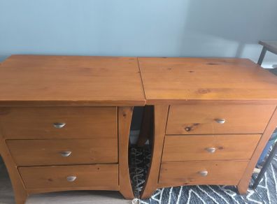Matching bedside solid wood lockers