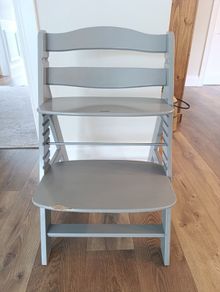 Grey Hauck wooden high chair
