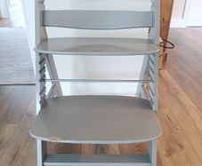 Grey Hauck wooden high chair