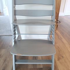 Grey Hauck wooden high chair