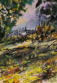 lost sheep watercolour