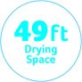 Retractable Reel Washing Line with 15 m of Drying Space, Grey Image 2