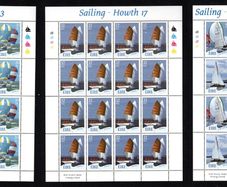 2001 Ireland Sailing (Ruffian, Howth, Sports boat & The Glen) Commemorative Stamps Sheetlet Plate 1B1B1B1B Mint Never Hinged (MNH).
