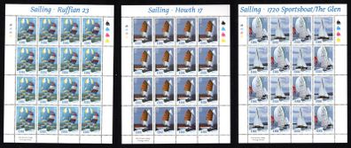 2001 Ireland Sailing (Ruffian, Howth, Sports boat & The Glen) Commemorative Stamps Sheetlet Plate 1B1B1B1B Mint Never Hinged (MNH).