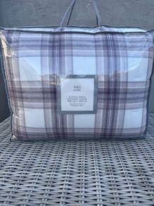 M&S Austin Check Brushed Throw 200x220cm