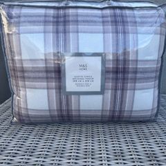 M&S Austin Check Brushed Throw 200x220cm