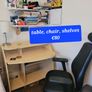 Tv, table, shelves, chair, excersize bike, armchair Image 4