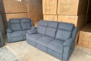 Slate grey Reclining Sofas suite sets 3+2 or 3+1+1
