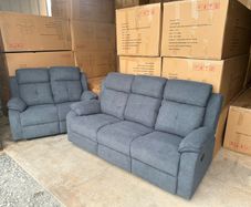Slate grey Reclining Sofas suite sets 3+2 or 3+1+1