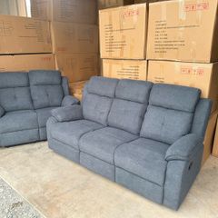 Slate grey Reclining Sofas suite sets 3+2 or 3+1+1
