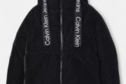 Calvin Klein Black Oversized S Hooded Drawcord Puffer Jacket Size S / Relaxed fit