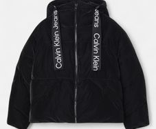 Calvin Klein Black Oversized S Hooded Drawcord Puffer Jacket Size S / Relaxed fit