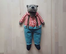 Big Bad Wolf Plush Soft Toy 18" Ikea Lufsig Oop