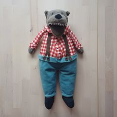Big Bad Wolf Plush Soft Toy 18" Ikea Lufsig Oop