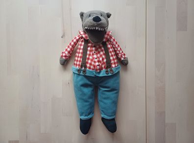 Big Bad Wolf Plush Soft Toy 18" Ikea Lufsig Oop