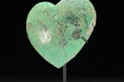 Natural Green Smithsonite Heart Shaped Stone - Mineral