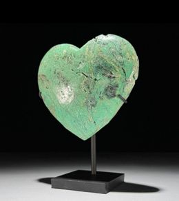 Natural Green Smithsonite Heart Shaped Stone - Mineral