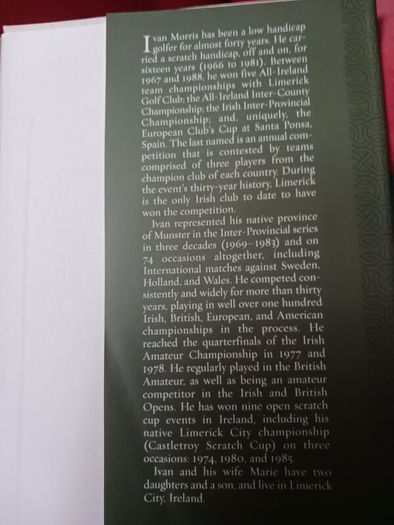 Only Golf Spoken Here/ Colourful Memoirs of a Passionate Irish Golfer/ Ivan Morris/ 1st edition/ Signed