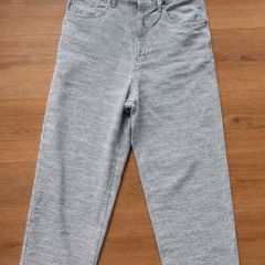 Bershka Super Baggy Jeans Light Blue Textured Denim Size 38 Brand New