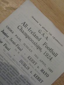 100 years old  GAA brochure 1924 All Ireland Football