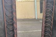 Stunning Large Vintage Style Wrought Iron Wall or Garden Mirror Heavy Duty