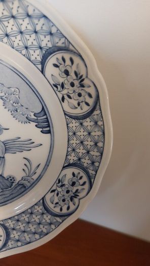 Fabulous Antique Blue and White 9 Inch Breakfast Plate By Furnivals Limited, in the Popular "Old Chelsea" Pattern Circa 1915+
