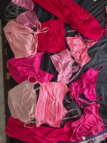 pink tops and dress