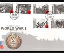 2015 Isle of Man Centenary of Word War I (2nd Issue) Commemorative Stamps First Day Cover (FDC)