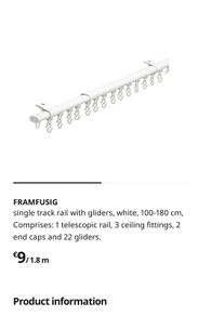 curtains pole - ikea telescopic/single track rail