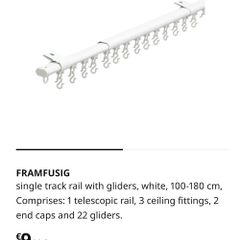 curtains pole - ikea telescopic/single track rail