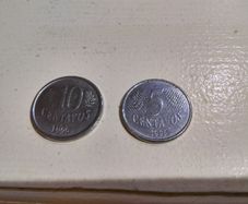 Brazil 5 Centavos + 10 Centavos Coins